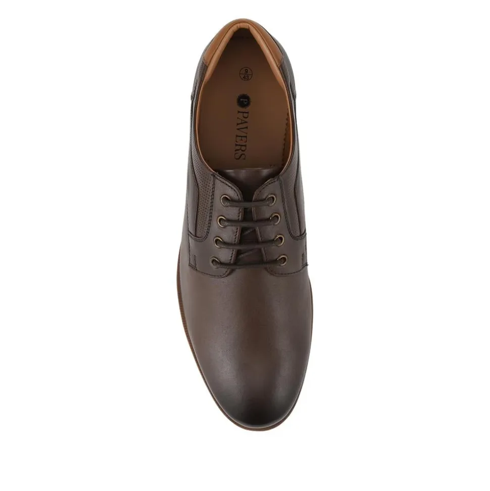 Wide Fit Premium Leather Lace Up Shoes - Brown