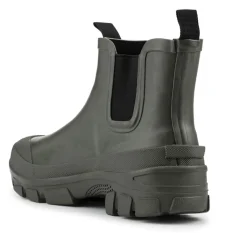 Wide Fit Rubber Ankle Boots - Olive