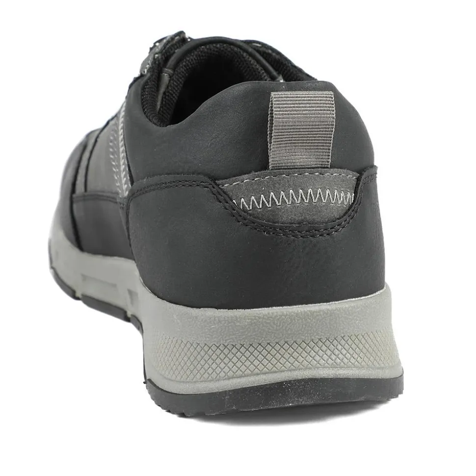Wide Fit Rugged Lace Up Trainers - Grey