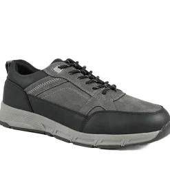 Wide Fit Rugged Lace Up Trainers - Grey