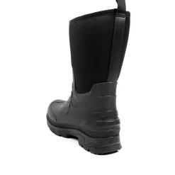Wide Fit Rugged Water Resistant Wellies - Black
