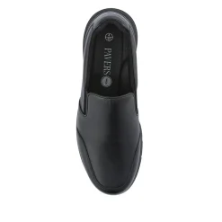 Wide-Fit Sheepskin Leather Slip-Ons - Black