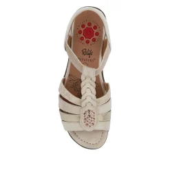 Wide-Fit Shock-Absorbing Sandals - Beige