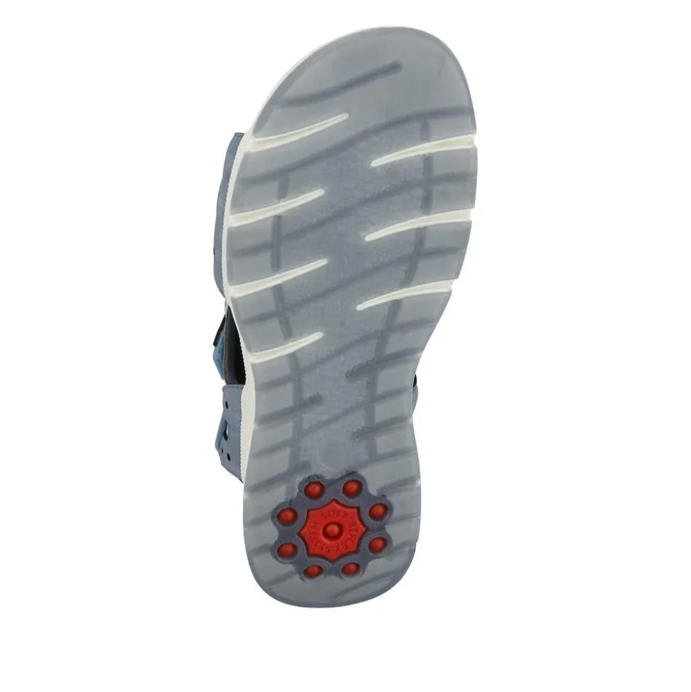 Wide-Fit Shock-Absorbing Sandals - Light Blue