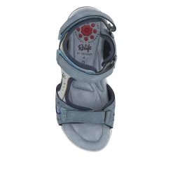 Wide-Fit Shock-Absorbing Sandals - Light Blue
