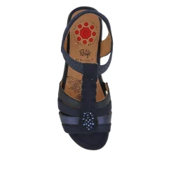 Wide-Fit Shock-Absorbing Sandals - Navy