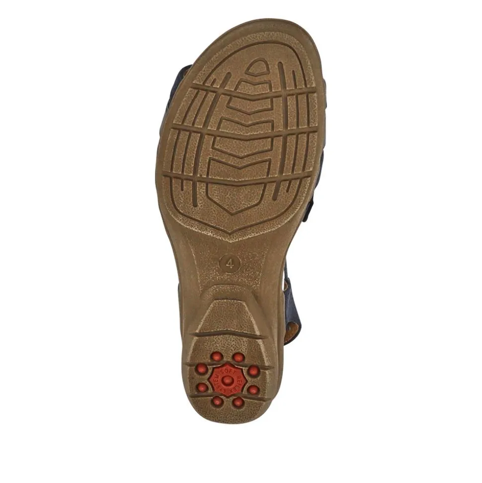 Wide-Fit Shock-Absorbing Sandals - Navy