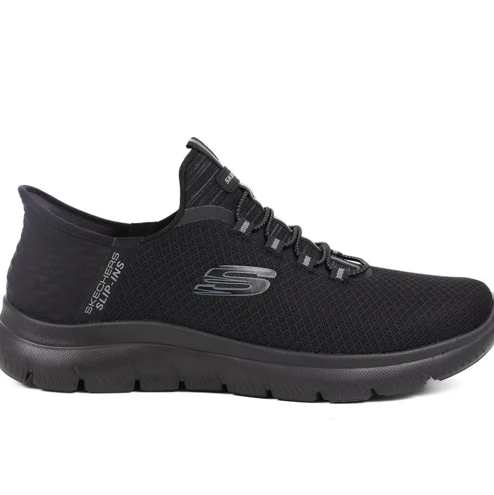 Wide Fit Skechers Slip-ins: Summits - High Range - Black