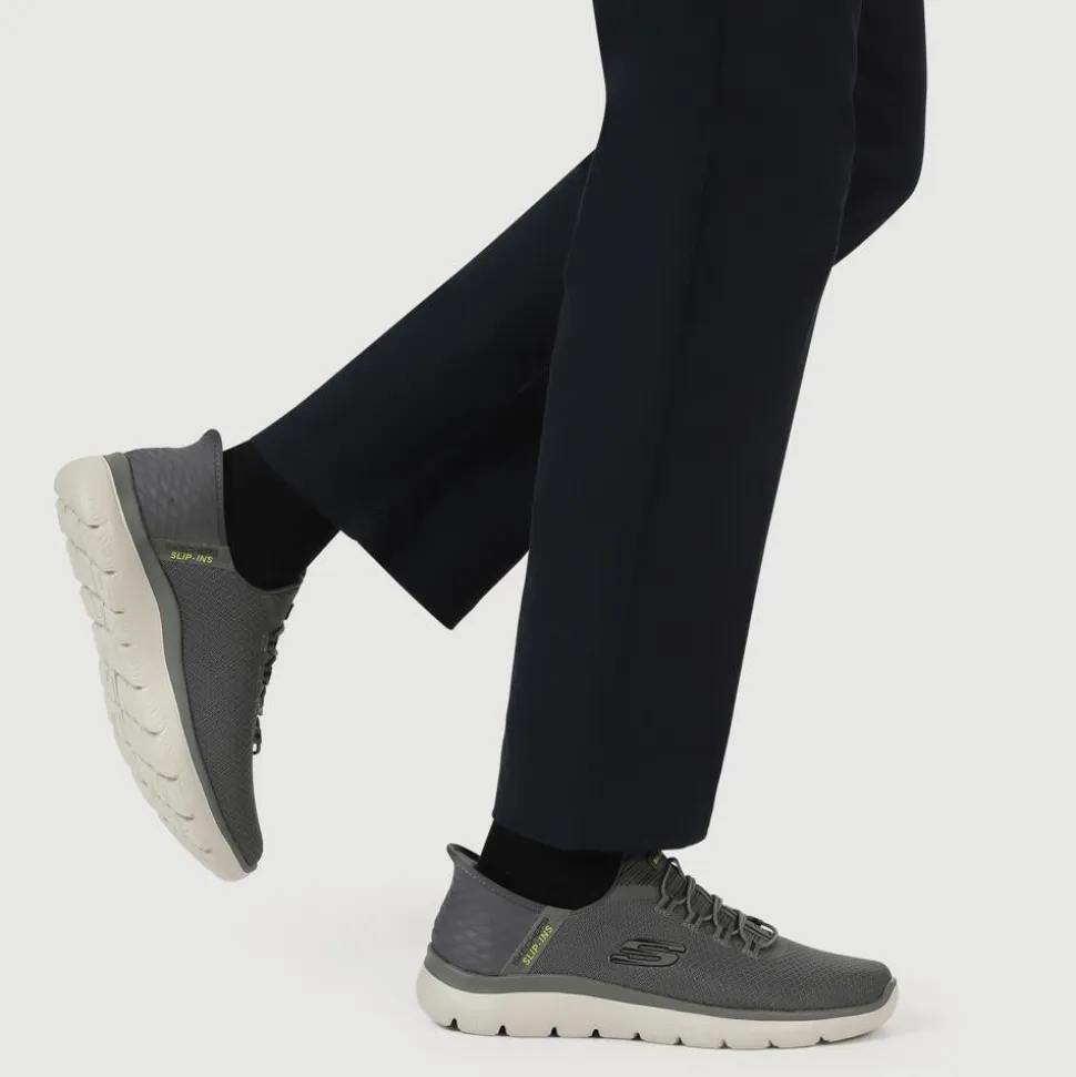 Wide Fit Skechers Slip-ins: Summits - High Range - Charcoal