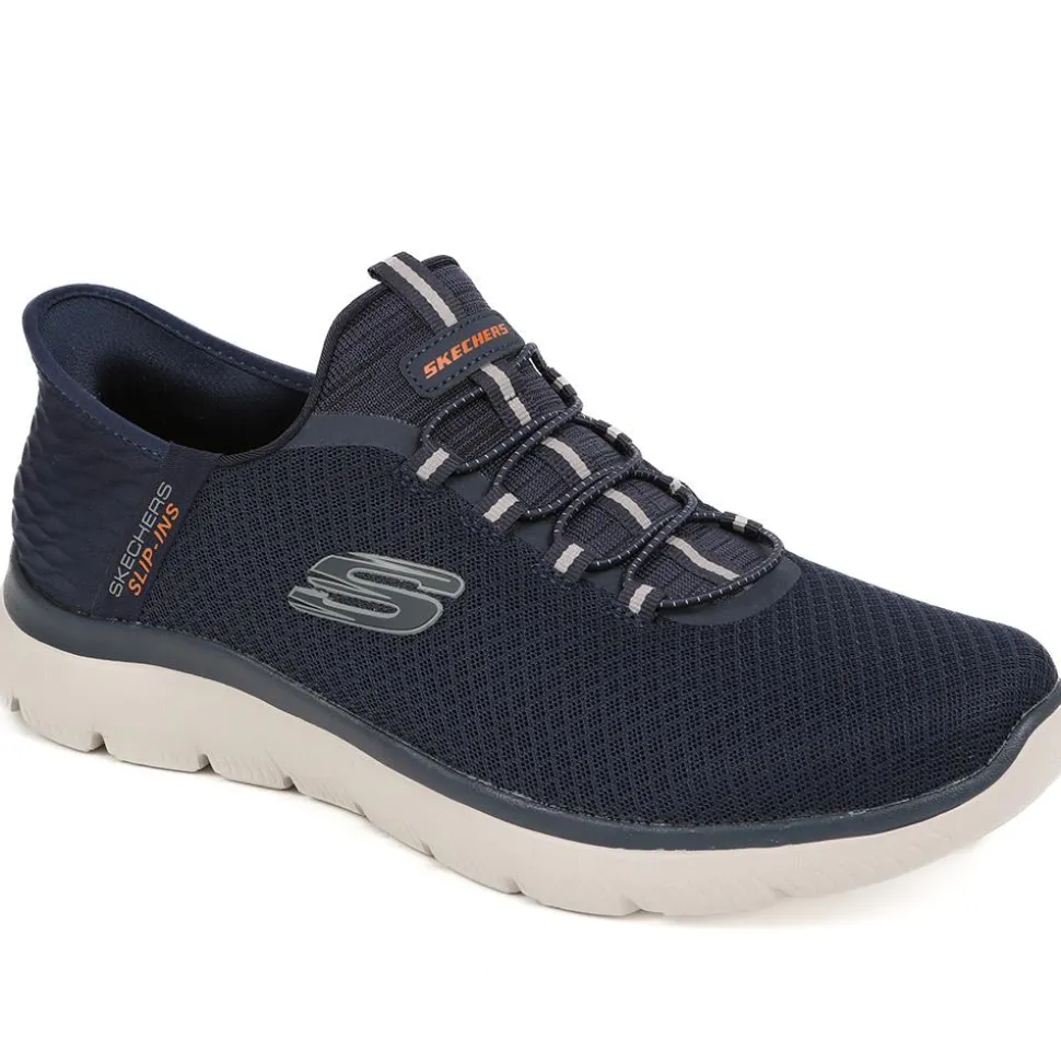 Wide Fit Skechers Slip-ins: Summits - High Range - Navy