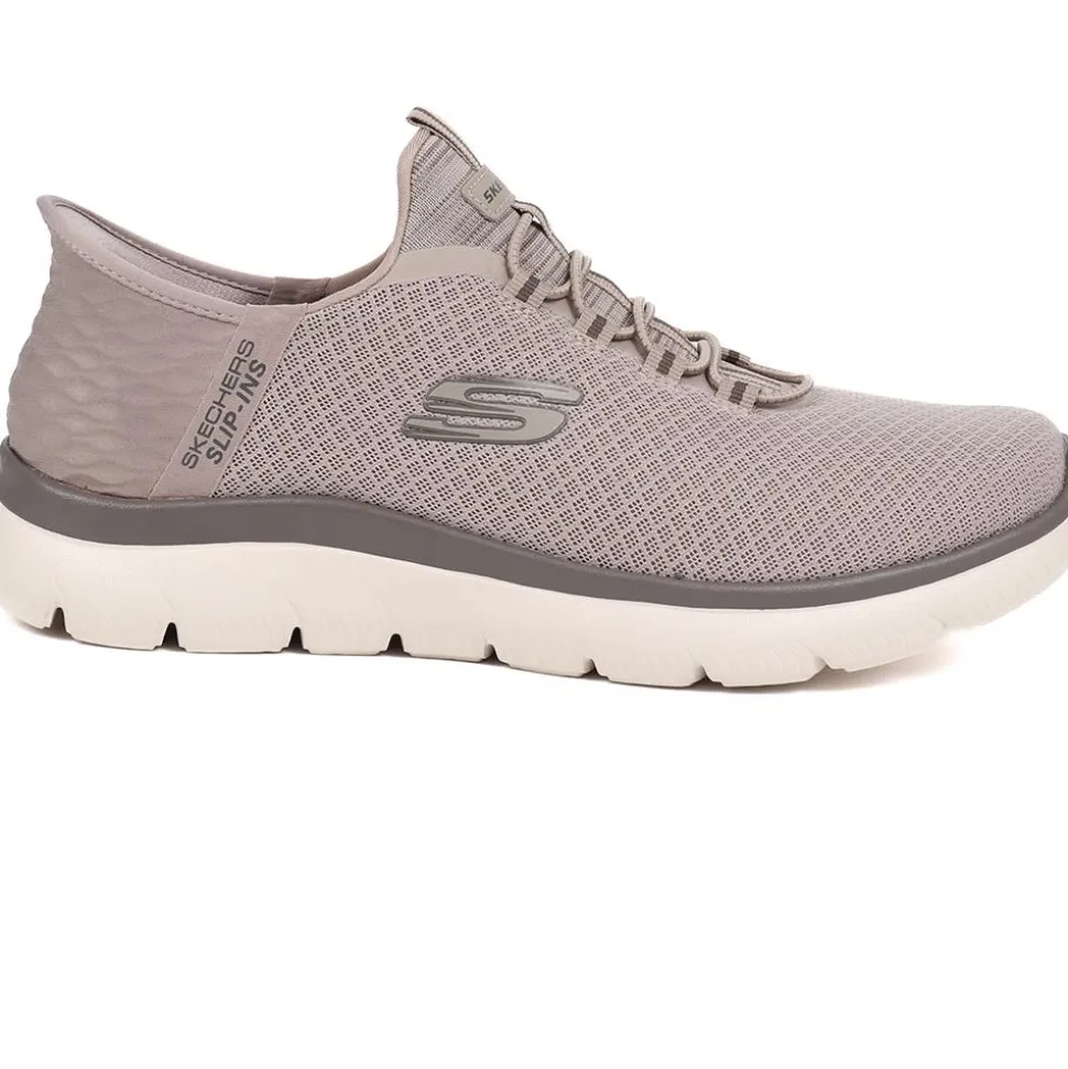 Wide Fit Skechers Slip-ins: Summits - High Range - Taupe