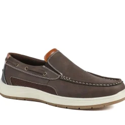 Wide Fit Slip On Casual Shoes - Brown