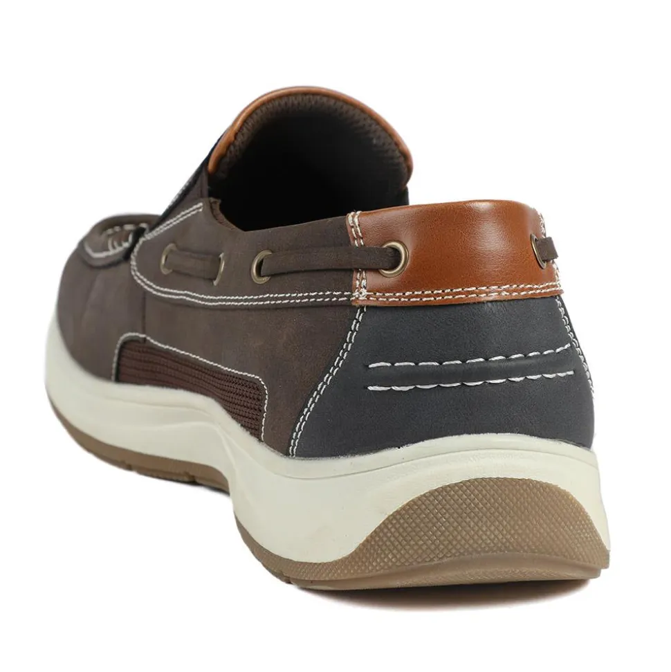 Wide Fit Slip On Casual Shoes - Brown