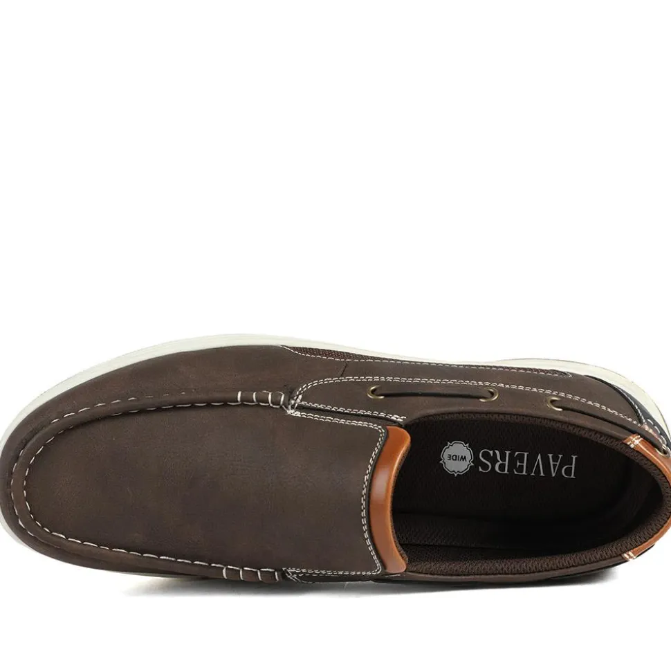Wide Fit Slip On Casual Shoes - Brown