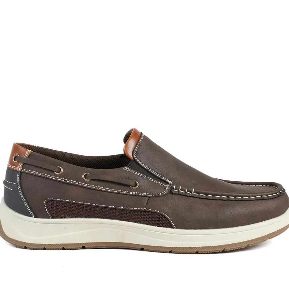 Wide Fit Slip On Casual Shoes - Brown