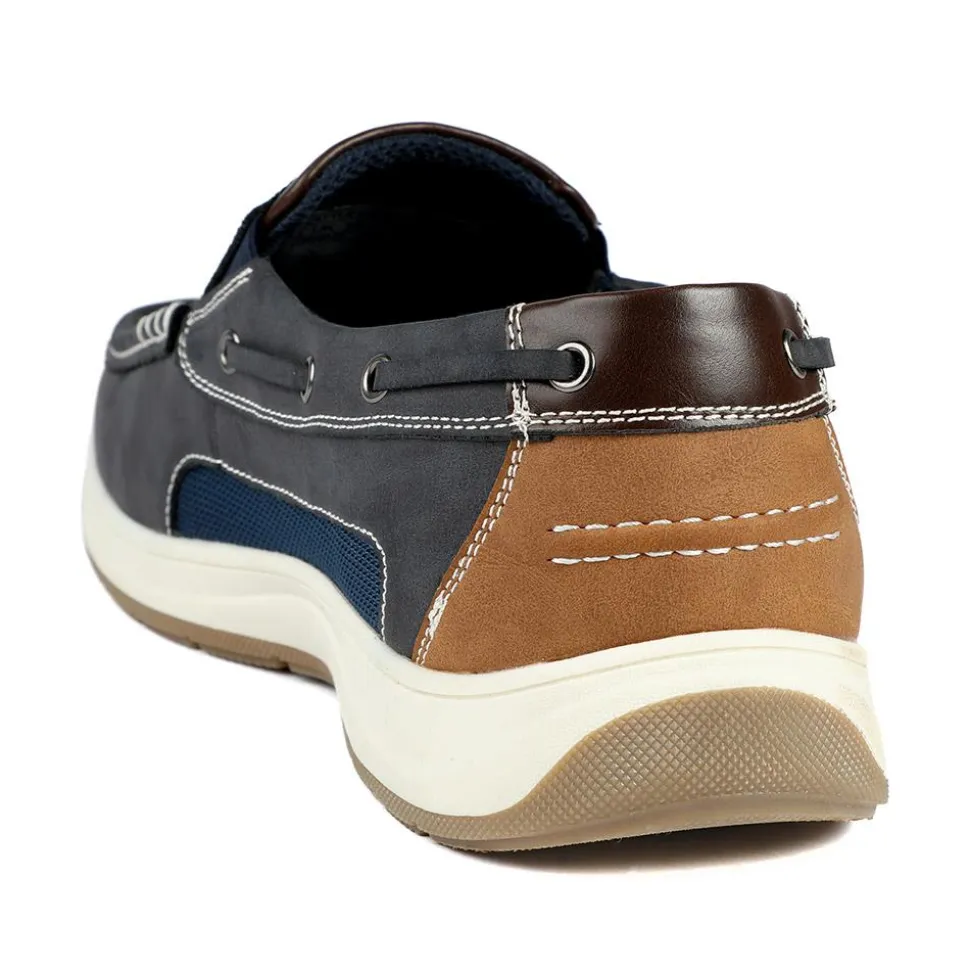 Wide Fit Slip On Casual Shoes - Navy