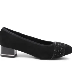 Wide Fit Slip On Court Shoes - Black