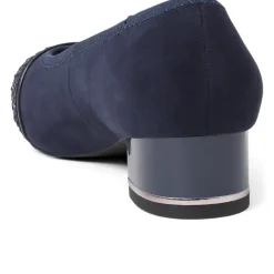 Wide Fit Slip On Court Shoes - Navy