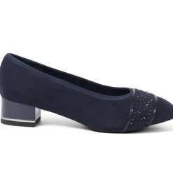 Wide Fit Slip On Court Shoes - Navy
