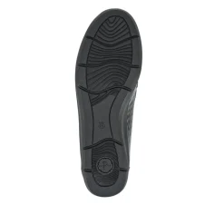 Wide Fit Slip-On Moccasins - Black Patent Croc