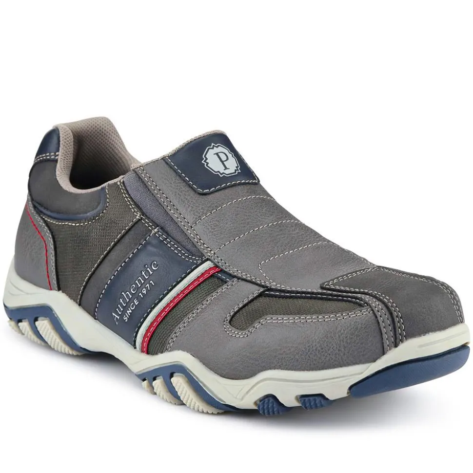 Wide Fit Slip-On Trainers - Dark Grey