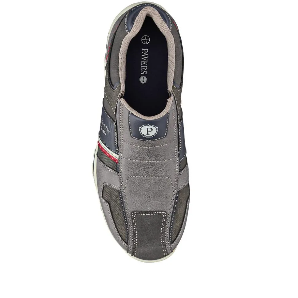 Wide Fit Slip-On Trainers - Dark Grey