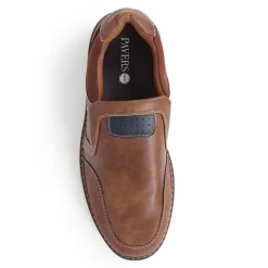 Wide Fit Slip-On Trainers - Tan