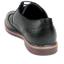 Wide Fit Smart Lace Up Brogues - Black