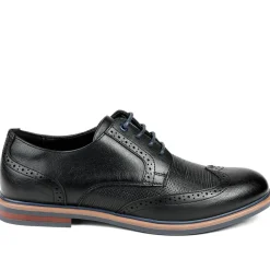 Wide Fit Smart Lace Up Brogues - Black