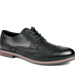 Wide Fit Smart Lace Up Brogues - Black