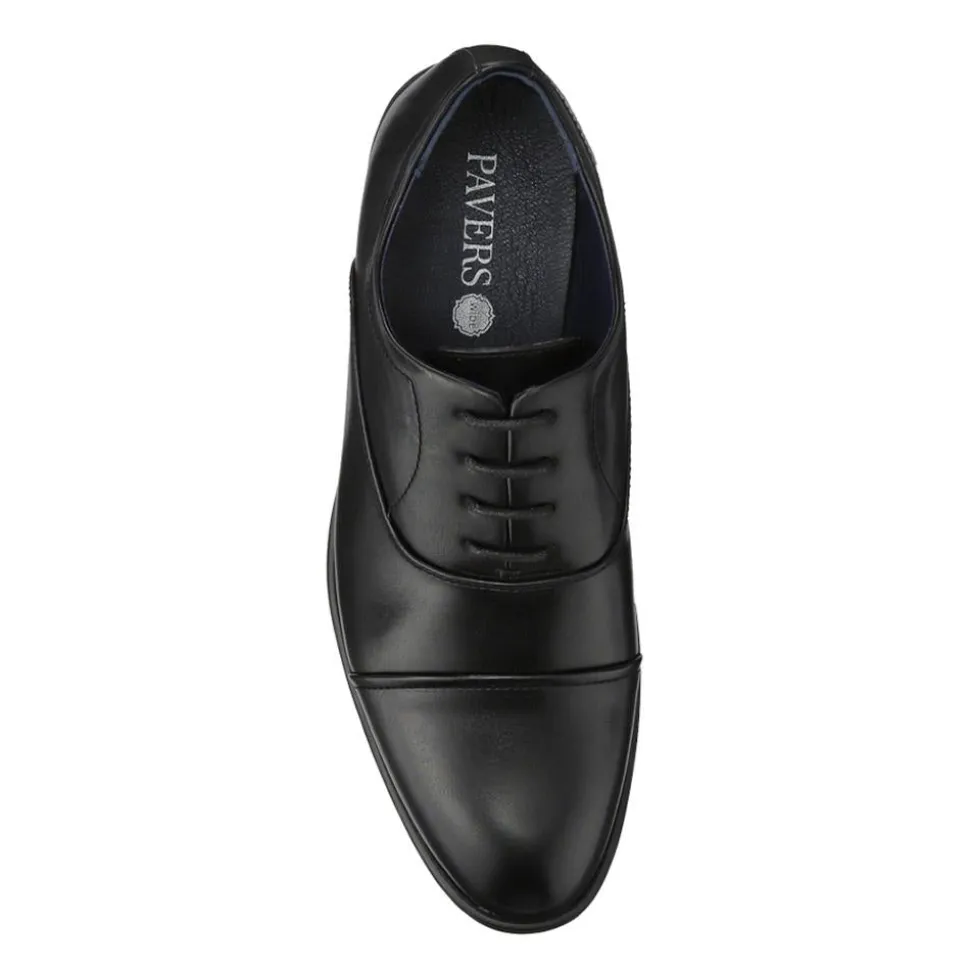 Wide Fit Smart Lace Up Shoes - Black