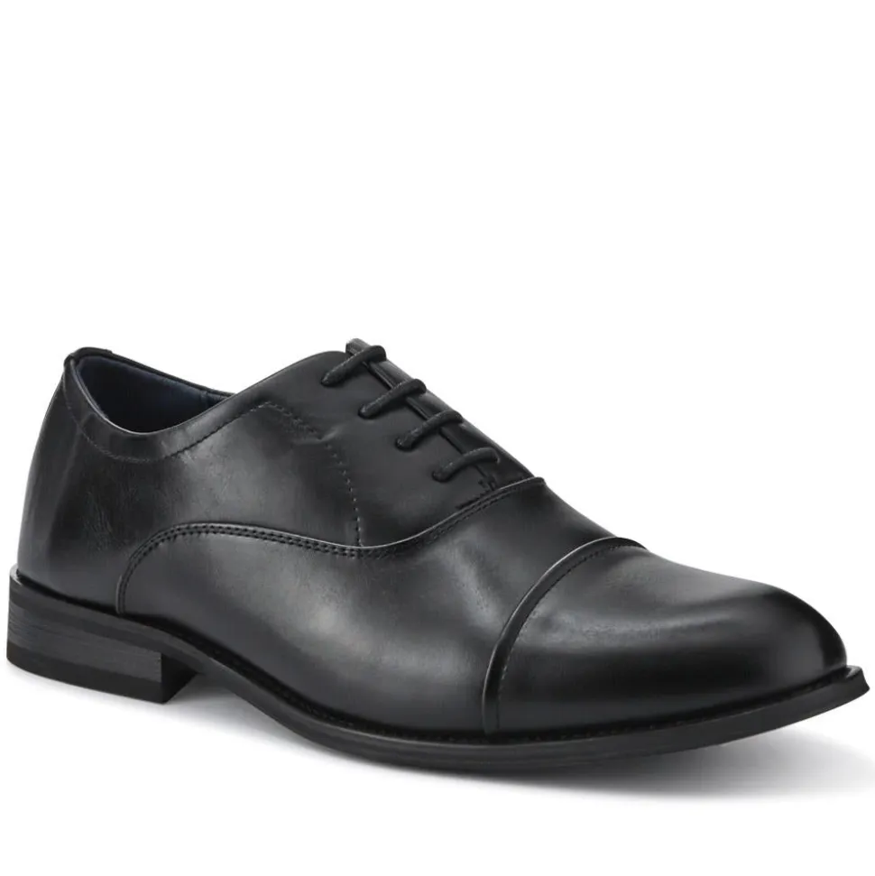 Wide Fit Smart Lace Up Shoes - Black