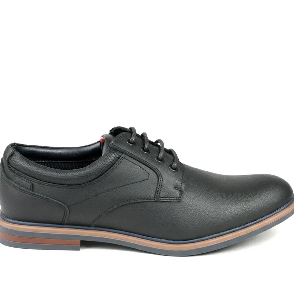 Wide Fit Smart Lace Up Shoes - Black