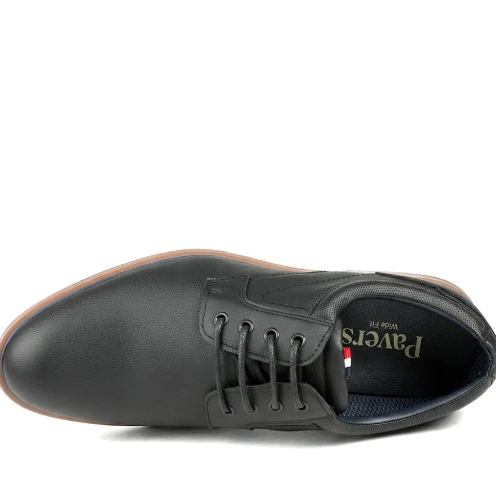 Wide Fit Smart Lace Up Shoes - Black