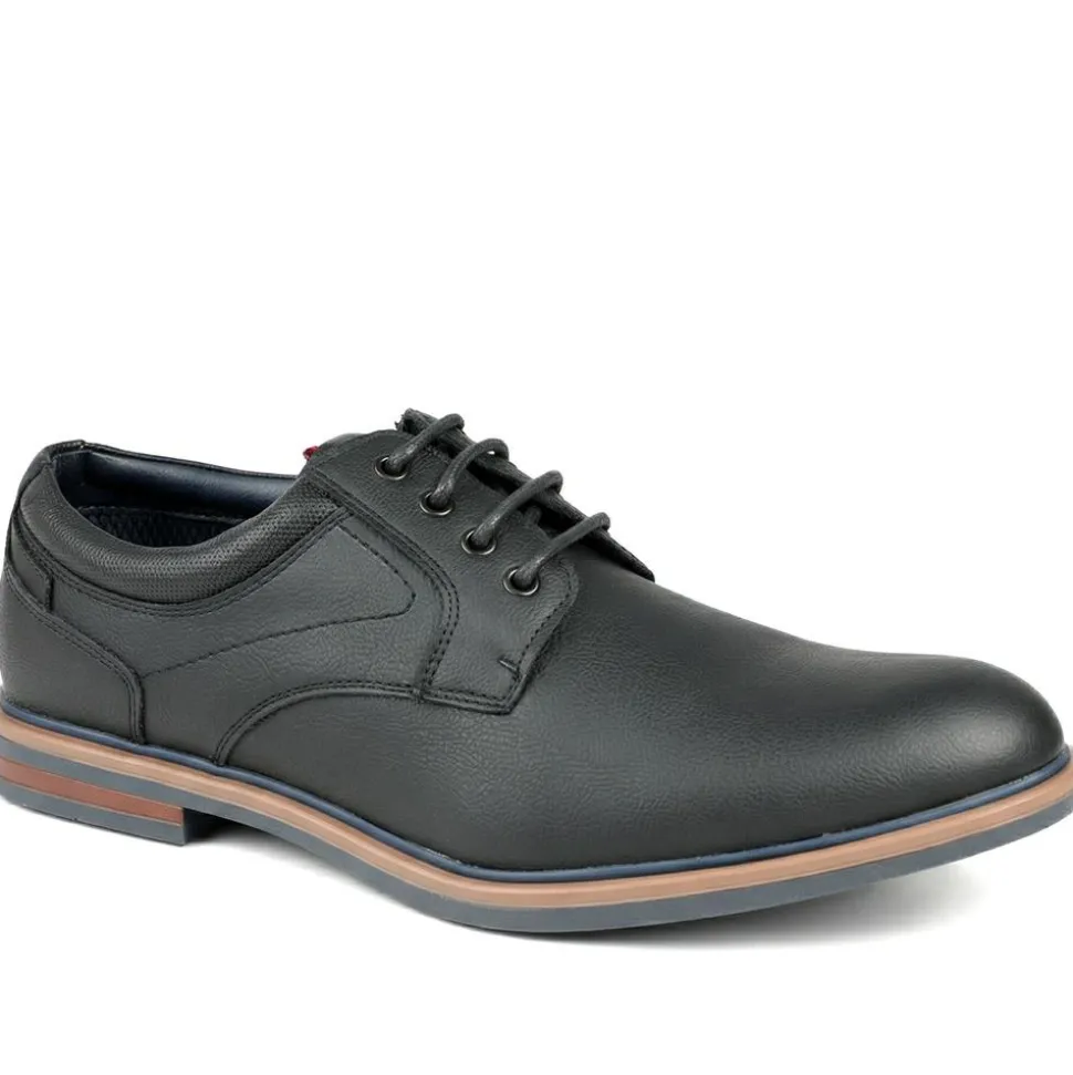 Wide Fit Smart Lace Up Shoes - Black
