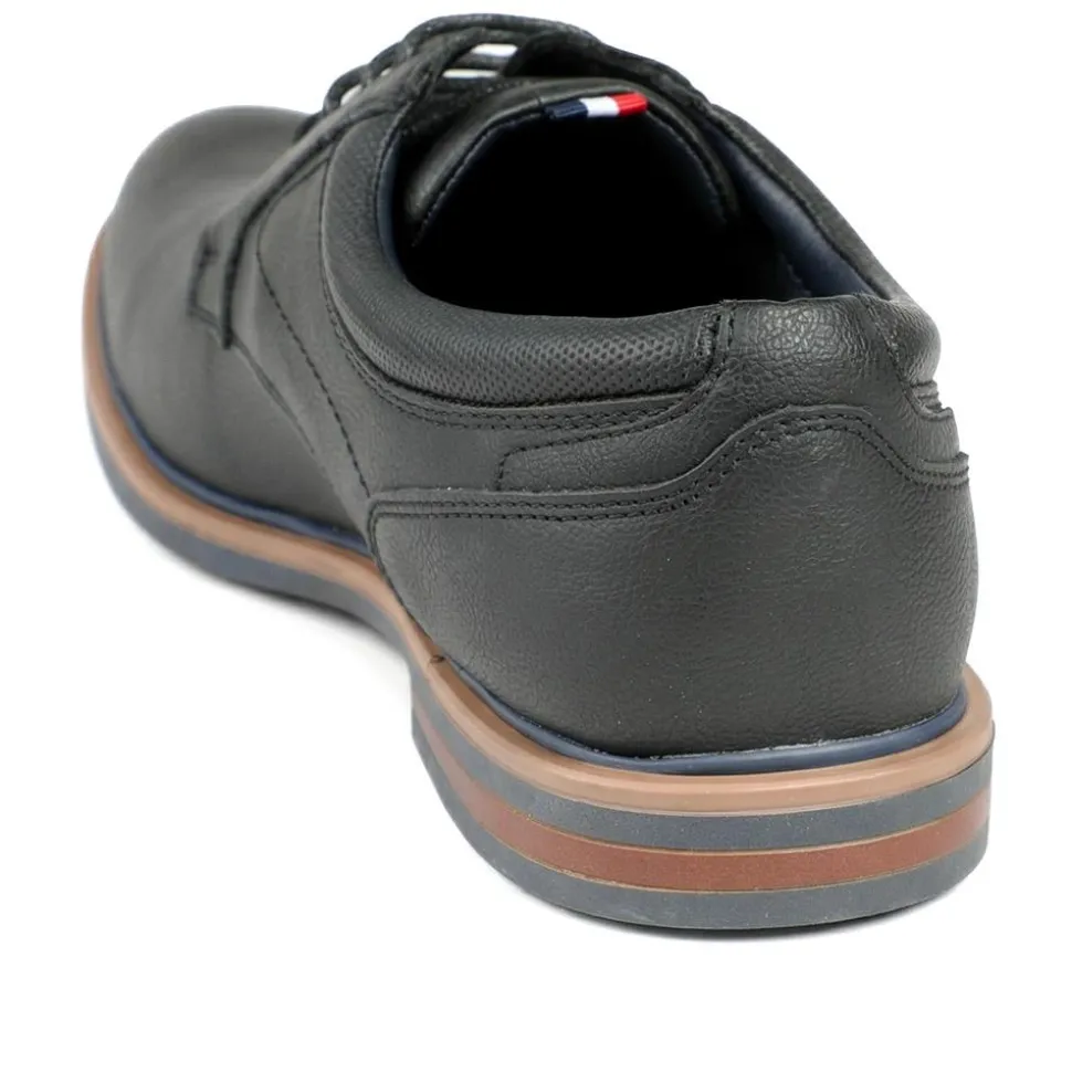 Wide Fit Smart Lace Up Shoes - Black