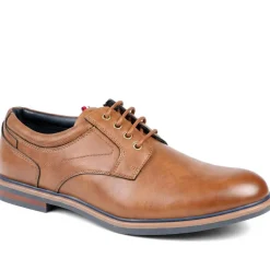 Wide Fit Smart Lace Up Shoes - Tan