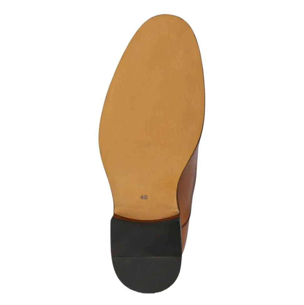 Wide Fit Smart Lace Up Shoes - Tan