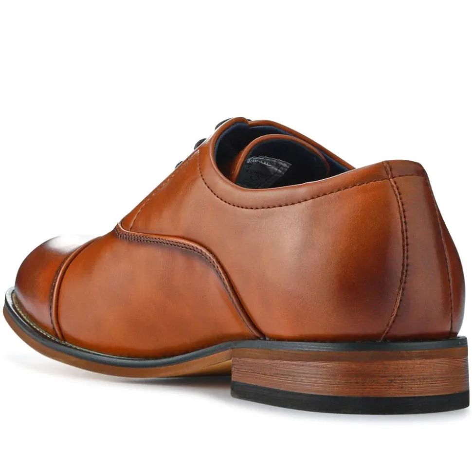 Wide Fit Smart Lace Up Shoes - Tan