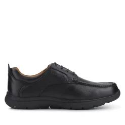 Wide Fit Smart Leather Shoes - Black