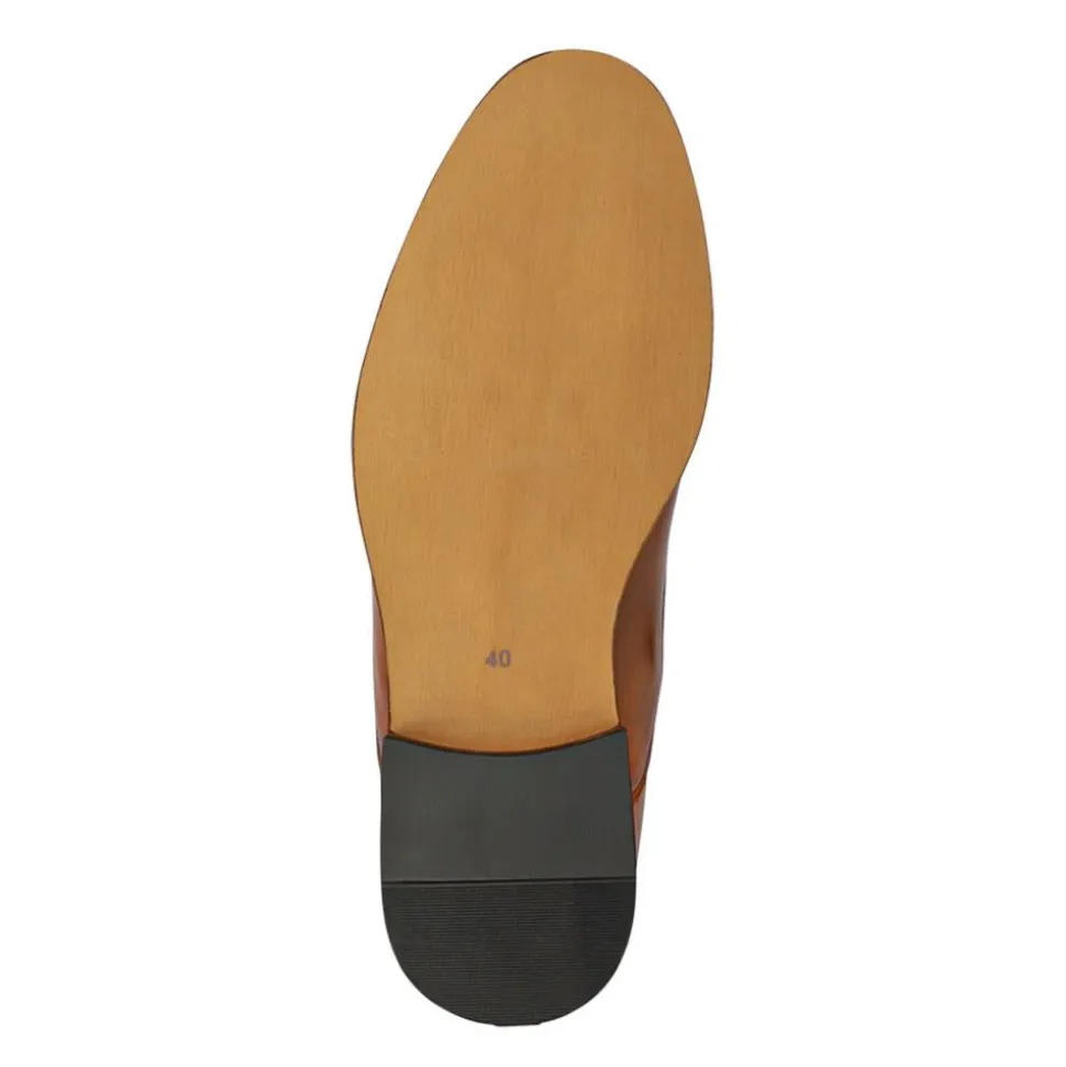 Wide Fit Smart Slip On Shoes - Tan