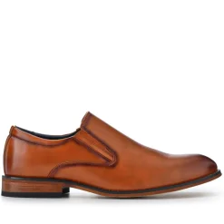 Wide Fit Smart Slip On Shoes - Tan