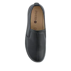 Wide Fit Smart Slip-On Shoes With Leather Insole - Black