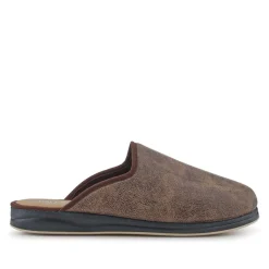 Wide Fit Supportive Mule Slippers - Khaki