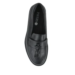 Wide Fit Tasselled Chunky Moccasins - Black