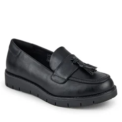 Wide Fit Tasselled Chunky Moccasins - Black