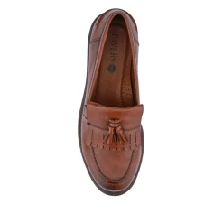 Wide Fit Tasselled Moccasins - Tan