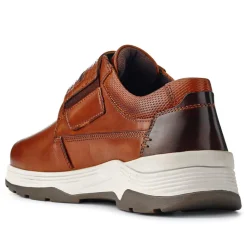 Wide-Fitting Casual Shoes - Cognac