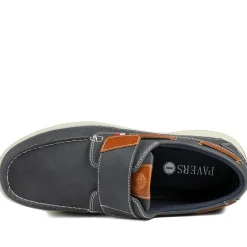 Wide Fit Touch Fasten Casual Shoes - Navy
