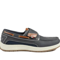 Wide Fit Touch Fasten Casual Shoes - Navy